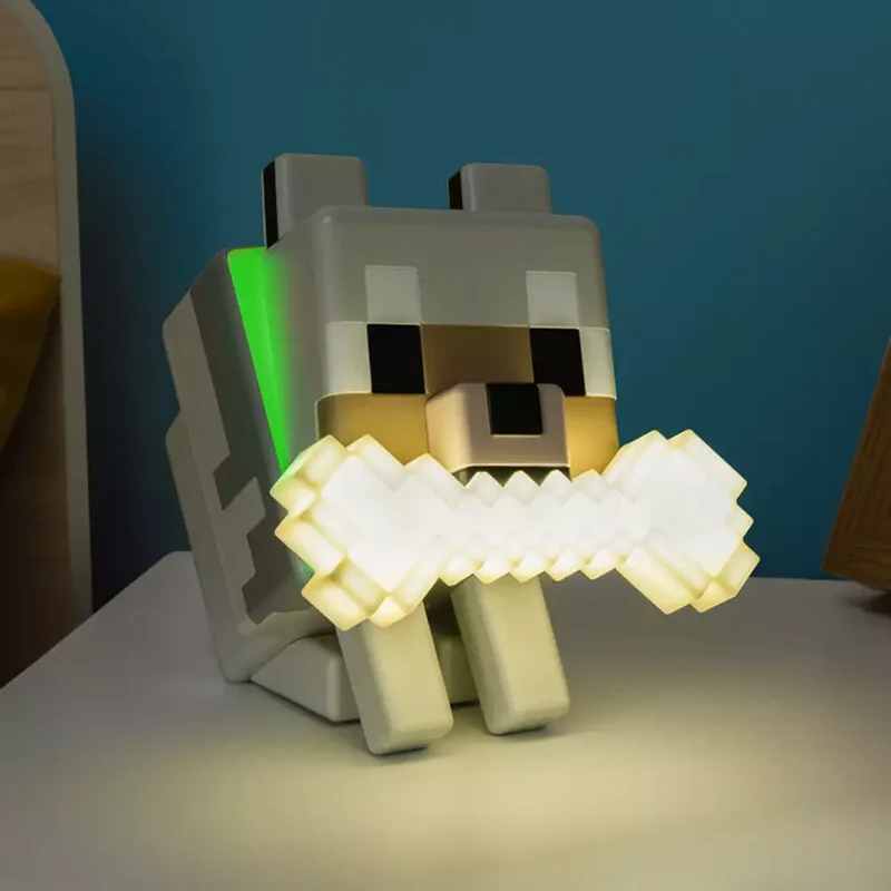 Lámpara Wolf GloBuddies Minecraft 14 cm