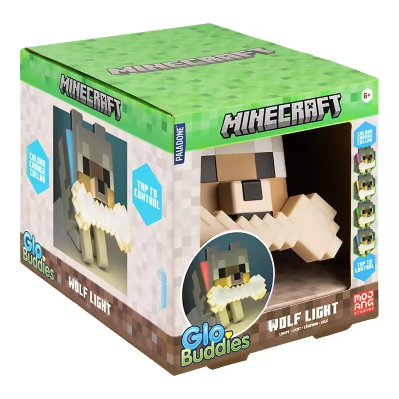 Lámpara Wolf GloBuddies Minecraft 14 cm