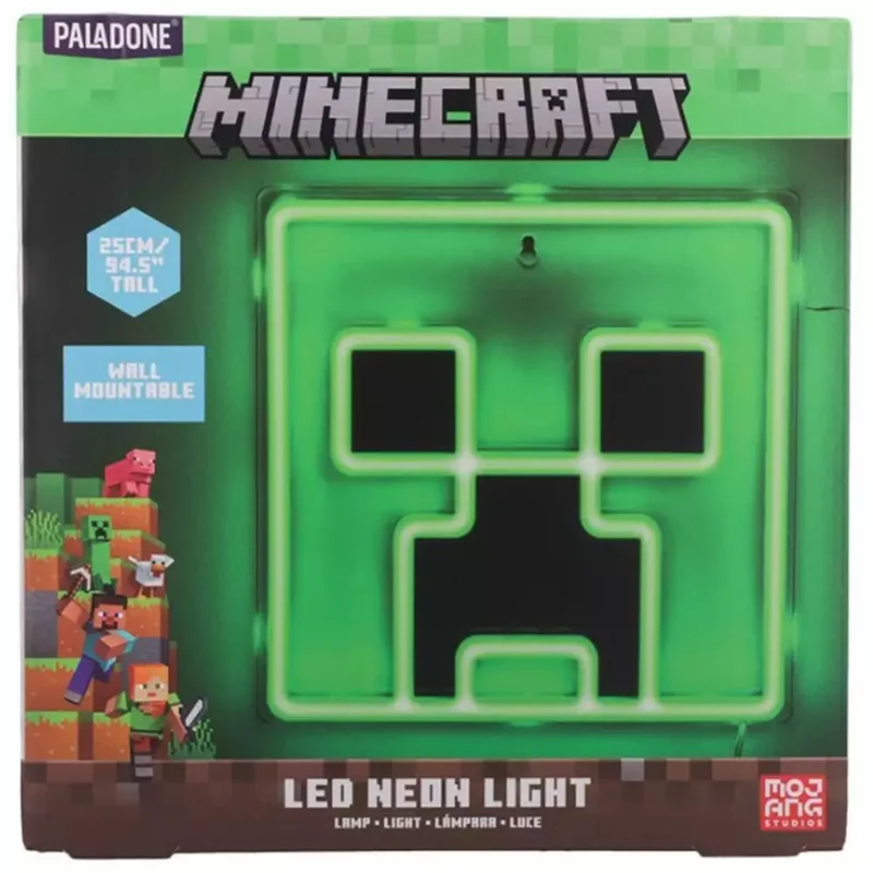 Lámpara LED neón Creeper Minecraft 25 cm