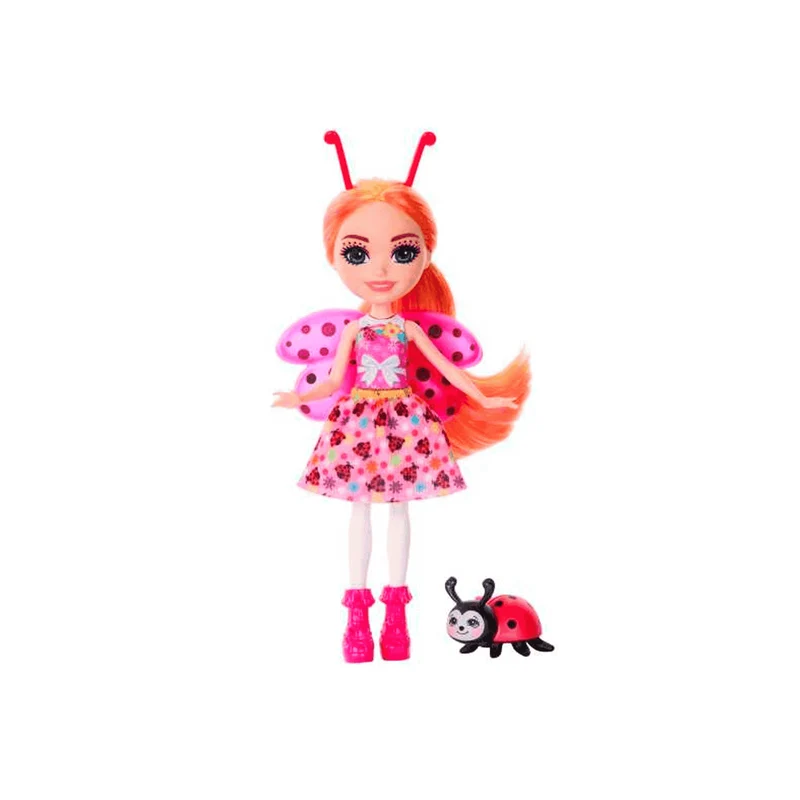Enchantimals Ladybug y bestie Muñeca con mascota mariquita