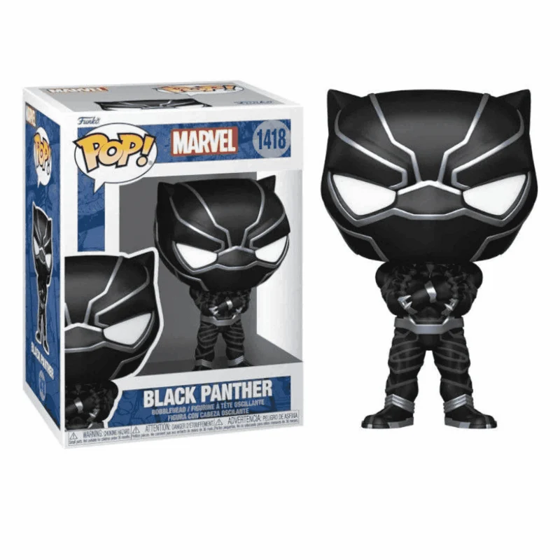 Figura Coleccionable Funko Pop Marvel Black Panther 9cm - Ideal para fans y coleccionistas de superh