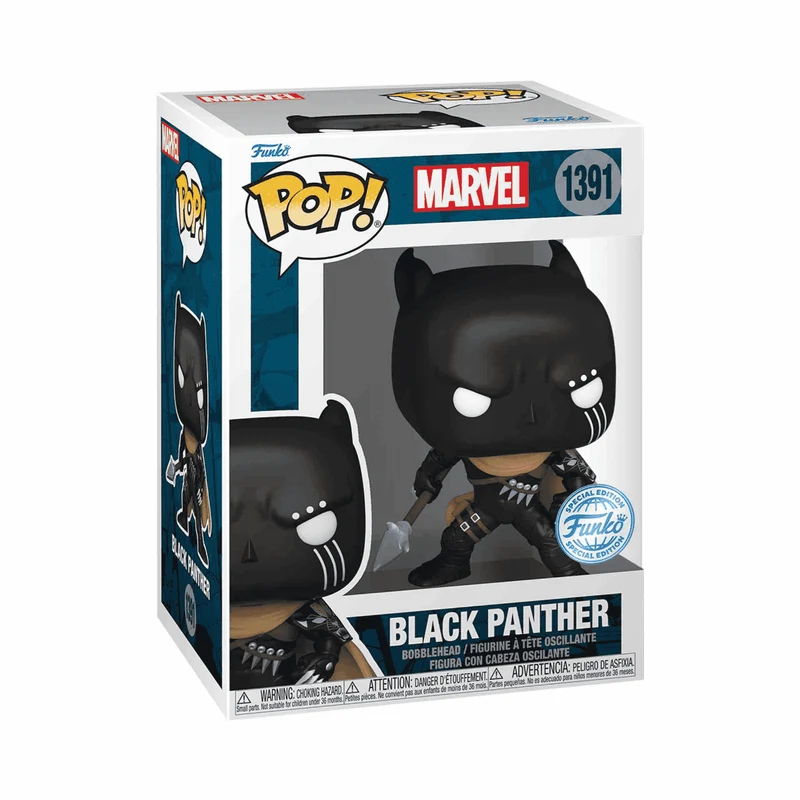 Funko Pop Black Panther Comics Marvel - Figura coleccionable de vinilo 9 cm - Oficial Funko - Para f