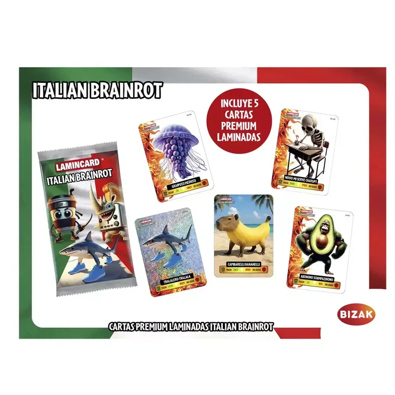 Lamincard Italian Brainrot – Sobre Coleccionable de 5 Cartas
