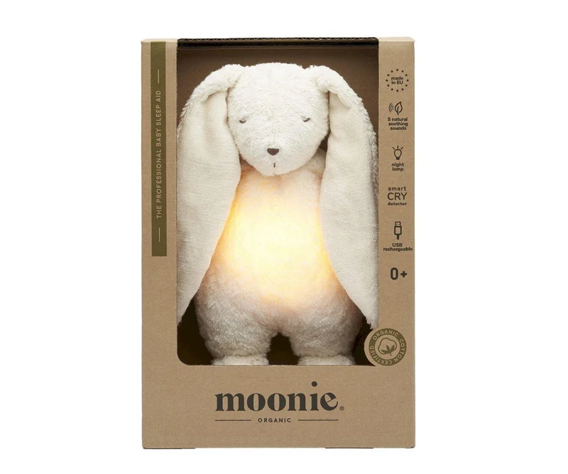 Peluche Luz-Sonido Conejo Orgánico Moonie 2.0 Polar