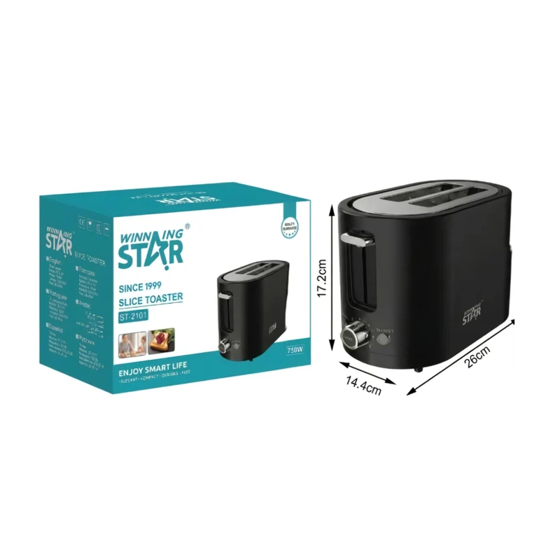Winning Star Tostador de Pan 2 Rebanadas, ST-2101