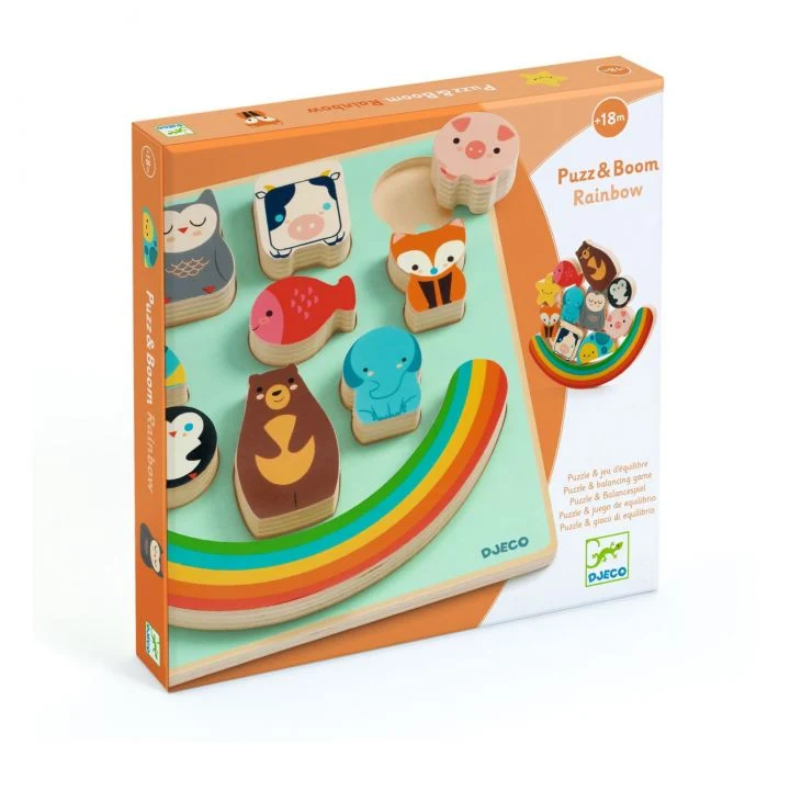 Encajable Puzz & Boom Rainbow · DJECO