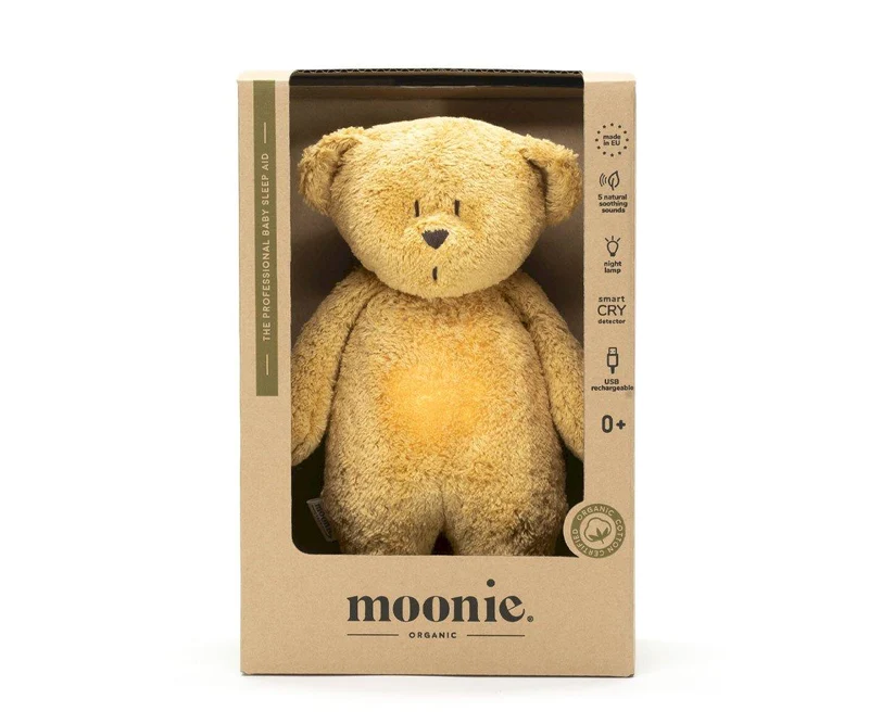 Peluche Luz-Sonido Oso Orgánico Moonie 2.0 Honey