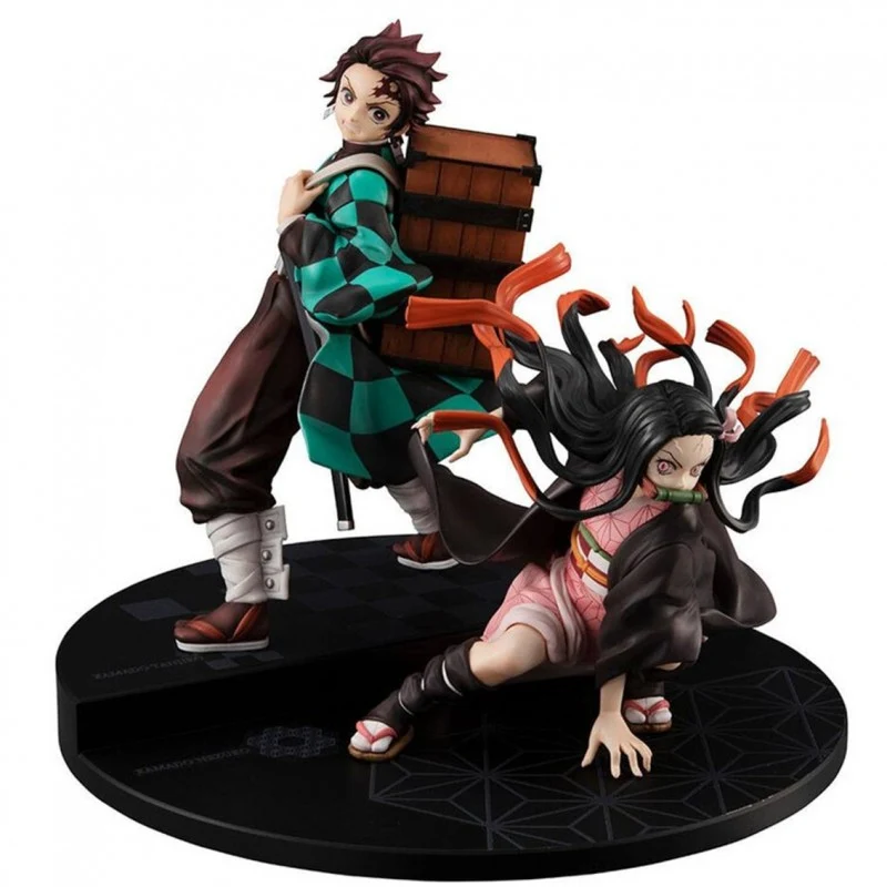 Figura Tanjiro Kamado y Nezuko - Demon Slayer Serie Gem 17cm