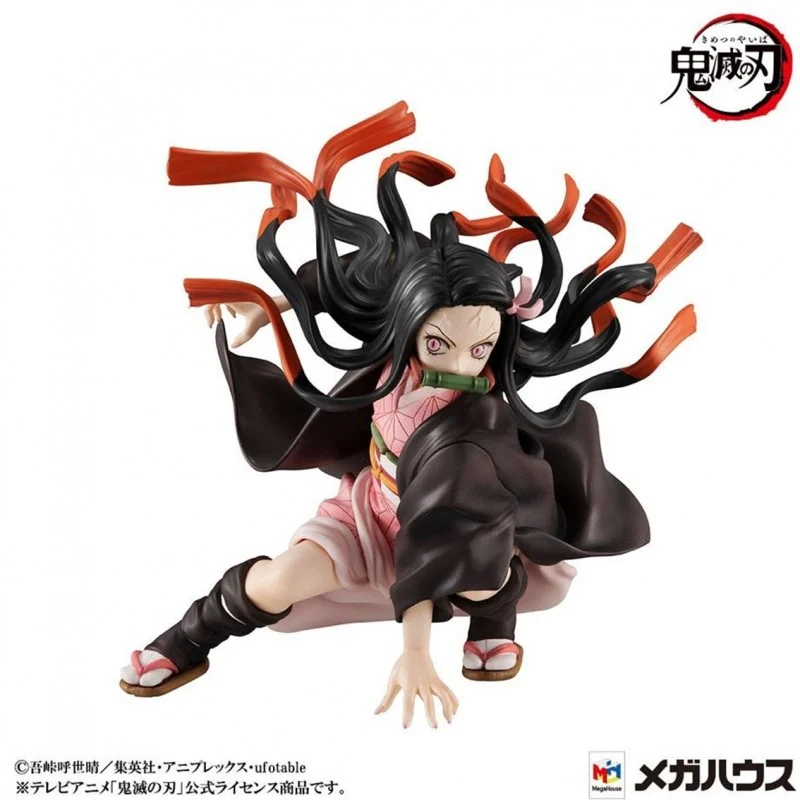 Figura Tanjiro Kamado y Nezuko - Demon Slayer Serie Gem 17cm
