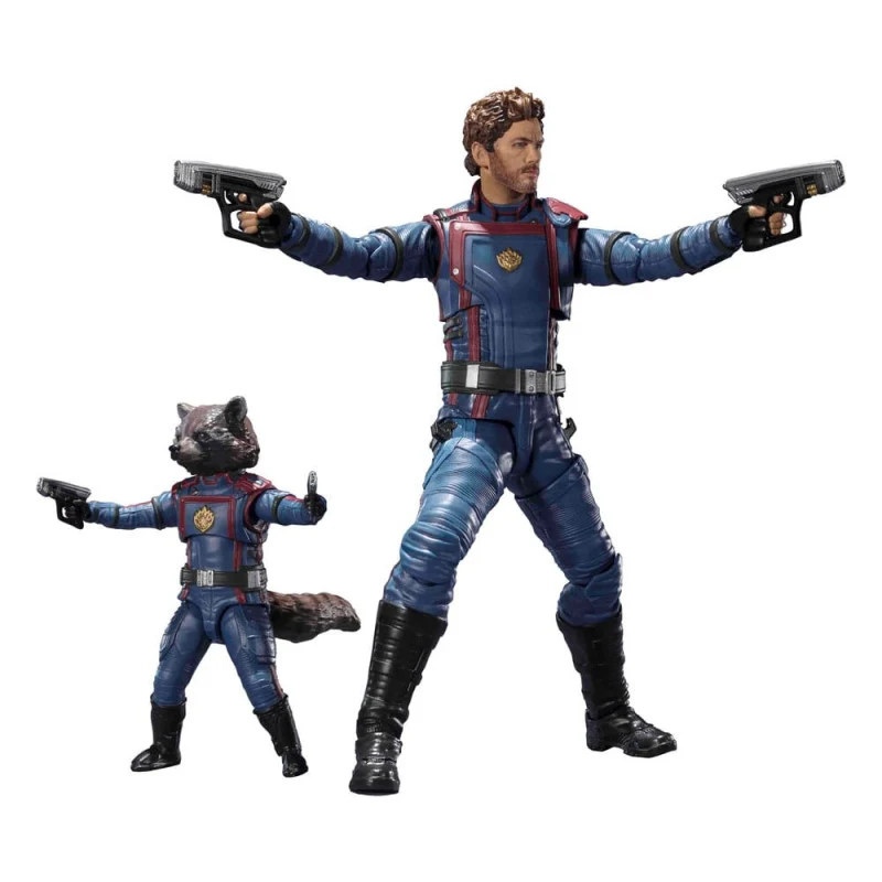 Figura Articulada Star Lord y Rocket - Guardianes de la Galaxia Marvel SH Figuarts 16cm