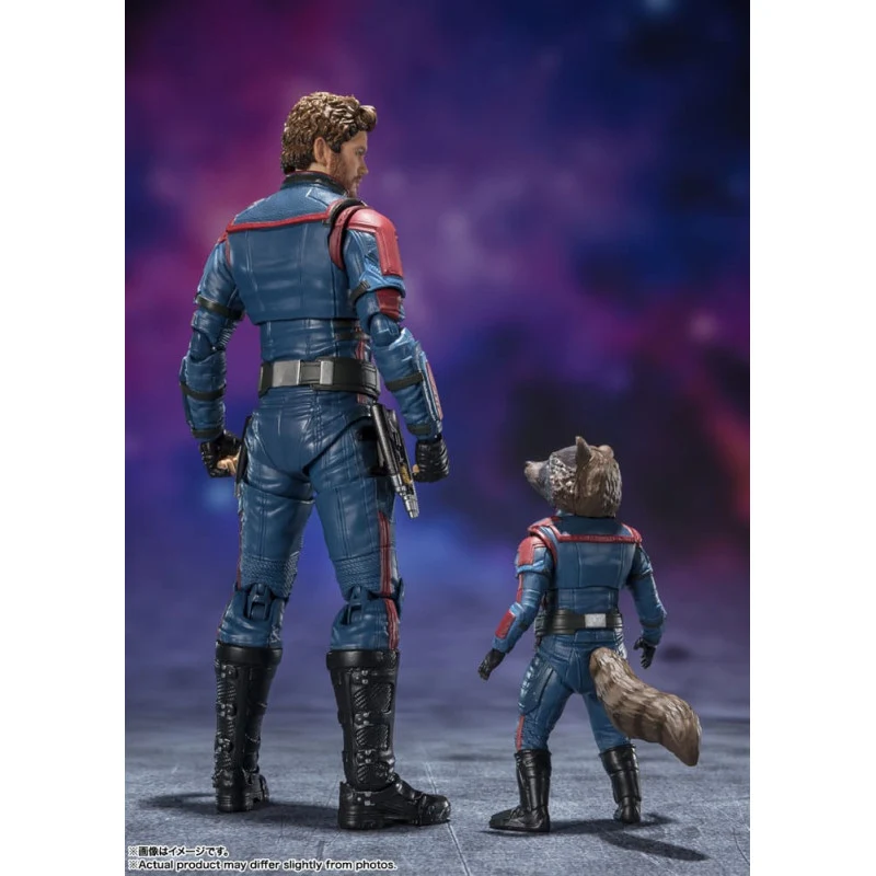 Figura Articulada Star Lord y Rocket - Guardianes de la Galaxia Marvel SH Figuarts 16cm