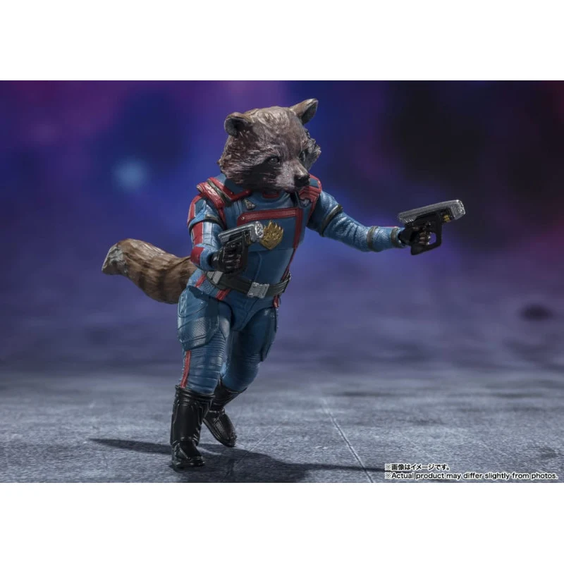 Figura Articulada Star Lord y Rocket - Guardianes de la Galaxia Marvel SH Figuarts 16cm