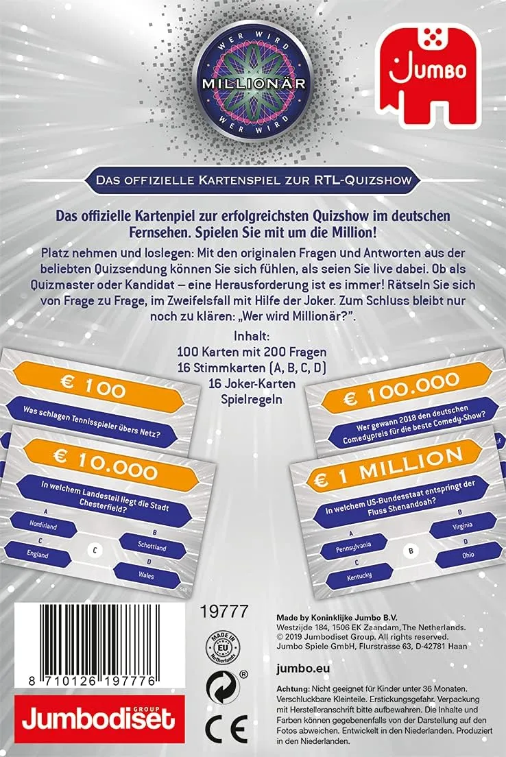 Wer Wird Millionär Kartenspiel (Silver)