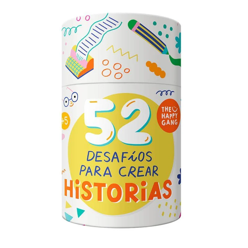 52 desafíos para crear historias - Juego de mesa - The Happy Gang - 2+ jugadores - 5+ años - Duración variable