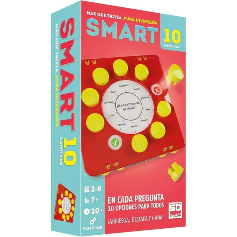 Smart 10 Familiar - Juego de mesa - SD GAMES - 2-8 jugadores - 7+ años - 20 min