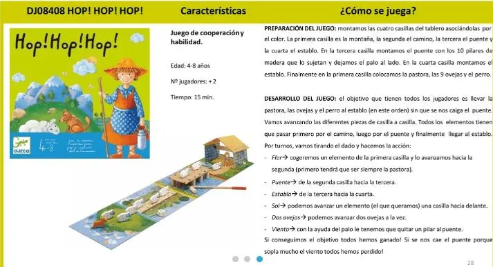 Hop Hop Hop - Juego de mesa - Djeco - 2-6 jugadores - 4+ años - 15 min