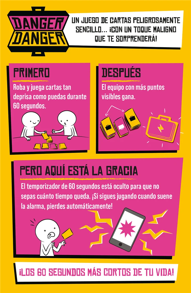 Danger Danger - Juego de mesa - Exploding Kittens - 2-8 jugadores - 7+ años - 10 min