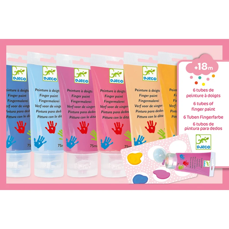 Pintura de dedo Sweet (6 ud) · DJECO