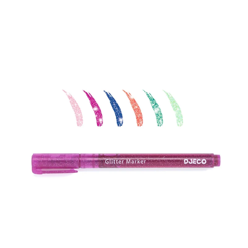 Rotuladores Purpurina Pastel (6 ud) · DJECO