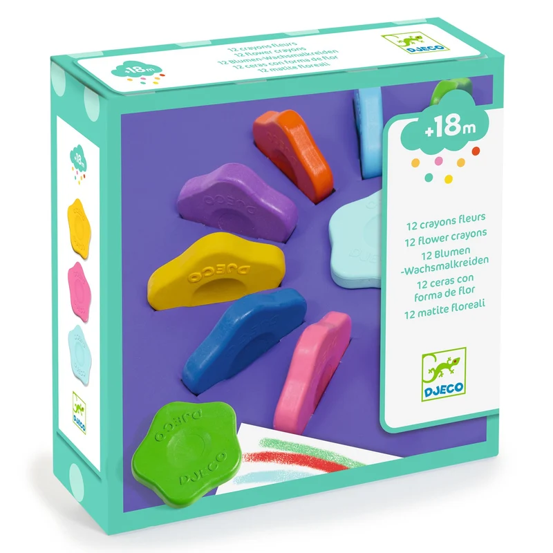 Colores forma de flor (12 ud) · DJECO