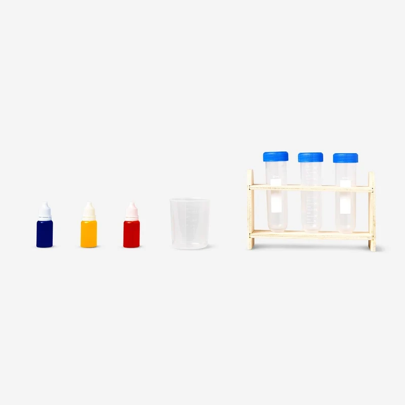 Test tube set. With experiments