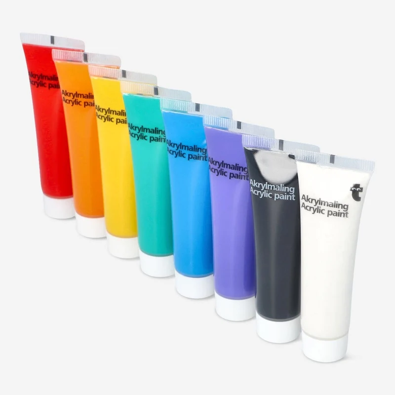 Acrylic paint. 8 pcs