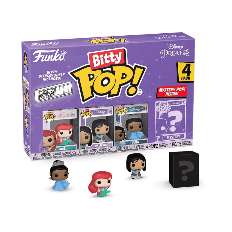 Funko Bitty POP Disney Ariel Pack 4 Princesas