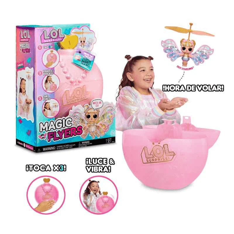L.O.L. Surprise Muñeca Voladora Magic Wishies - Flutter Star (Alas rosas)