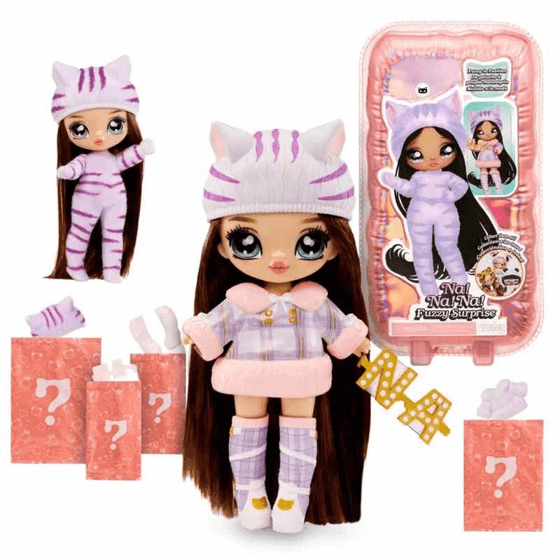 Na! Na! Na! Muñeca Fuzzy Surprise - Tabby Cat Girl (Chica Gato Tabby)