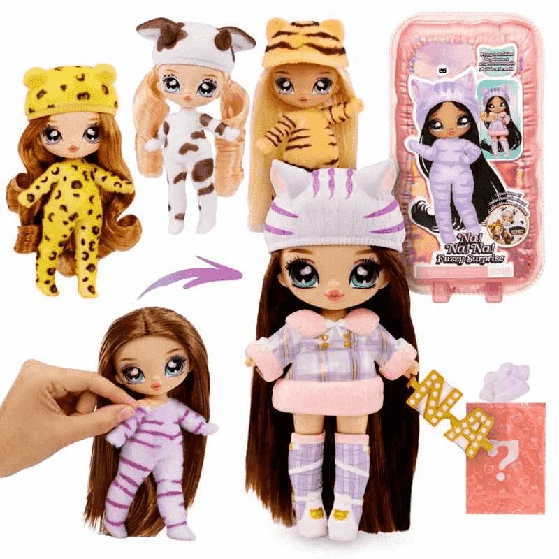 Na! Na! Na! Muñeca Fuzzy Surprise - Tabby Cat Girl (Chica Gato Tabby)