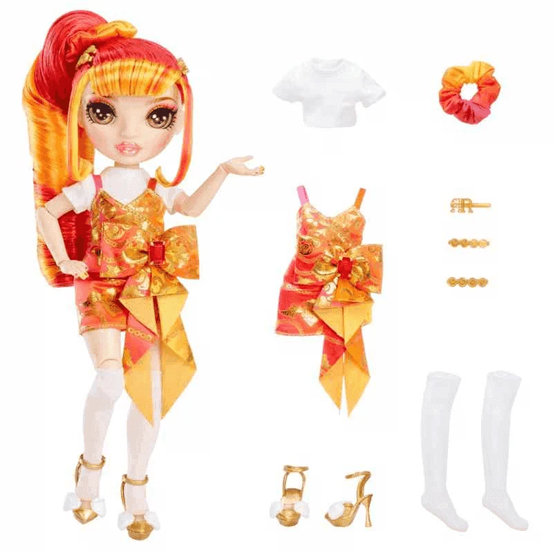 Rainbow High Junior High Edición Especial Muñeca de moda - Laurel De´Vious (Naranja)