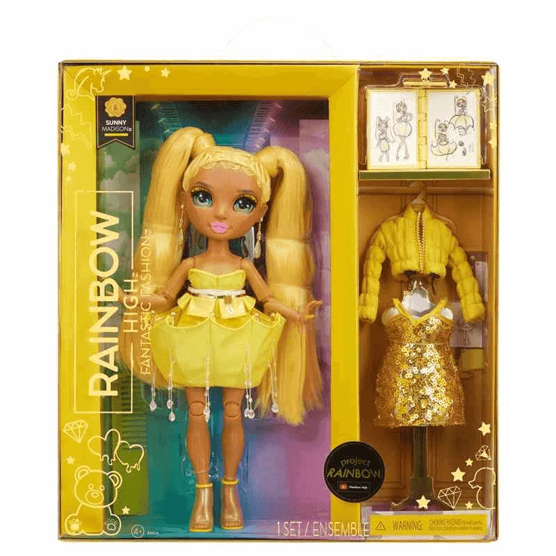 Rainbow High Muñeca de moda Fantastic Fashion Doll - Sunny