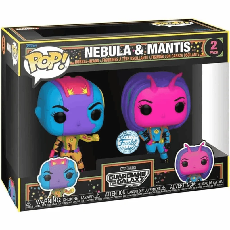 Funko Pop Guardianes de la Galaxia Vol. 3: Mantis/Nebula (Blklt)