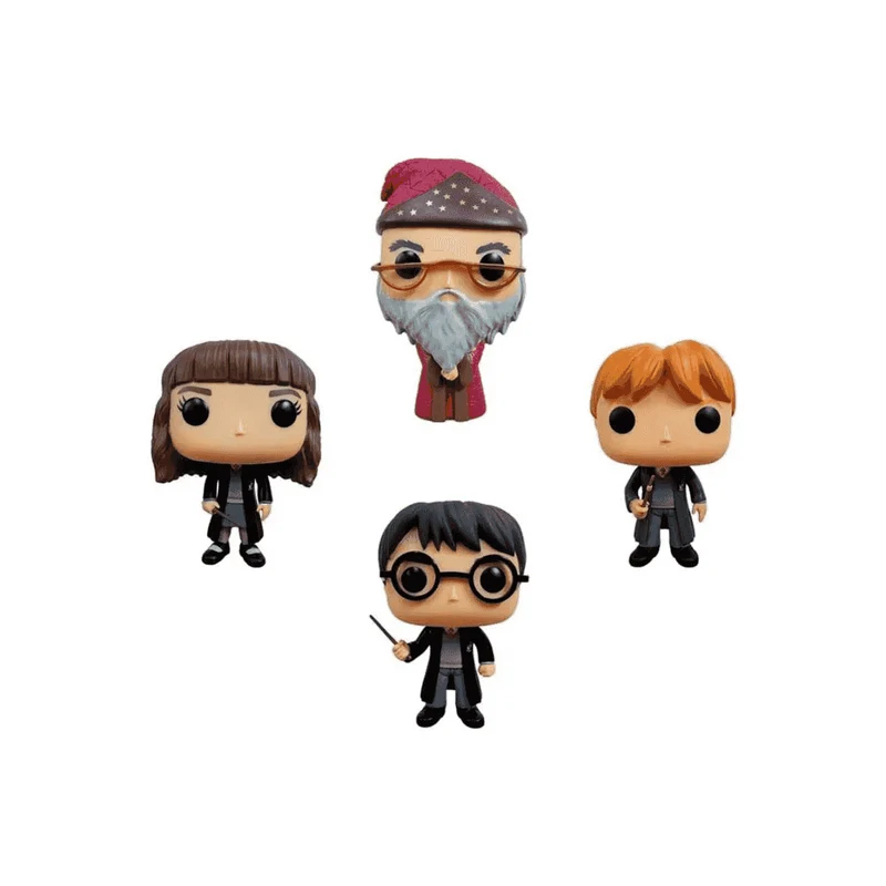 Funko Harry Potter pack 4 figuras: Harry, Hermione, Dumbledorey Ron