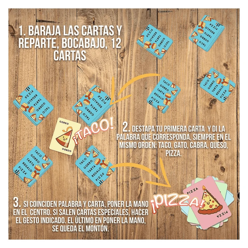 Juego Taco, Gorro, Tarta, Regalo, Pizza