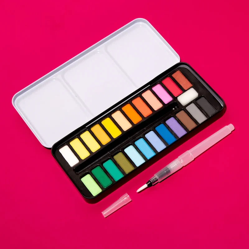 Paleta acuarelas 24 colores OMY