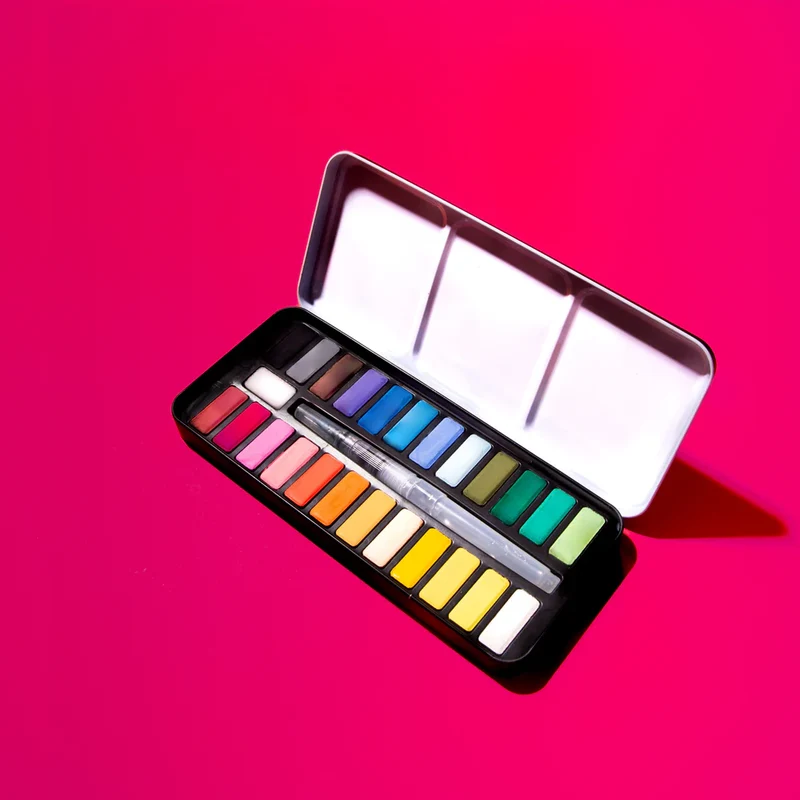 Paleta acuarelas 24 colores OMY