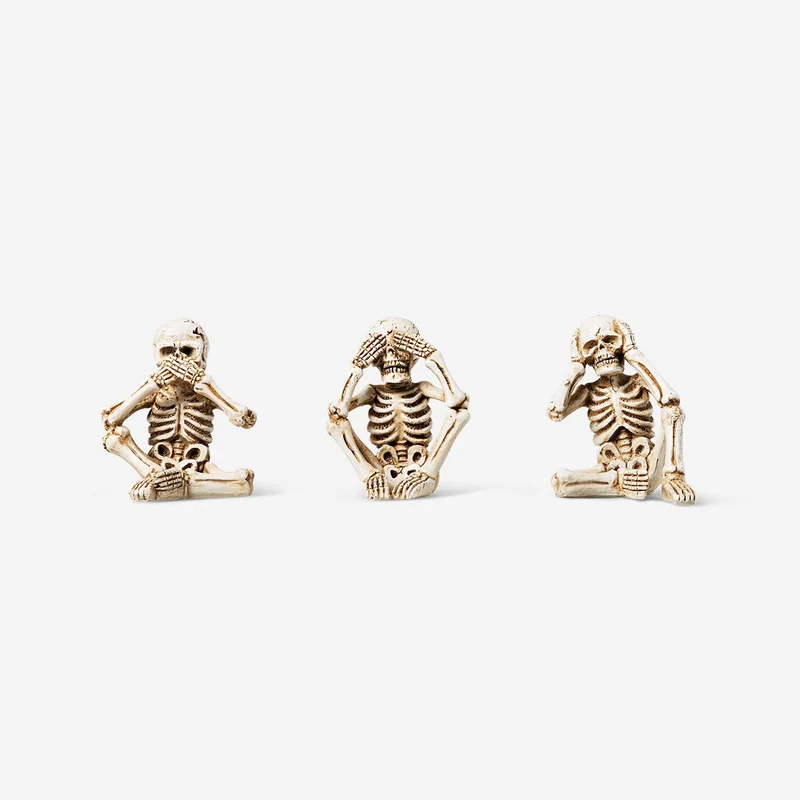 Decorative skeleton monkeys - 3 pcs