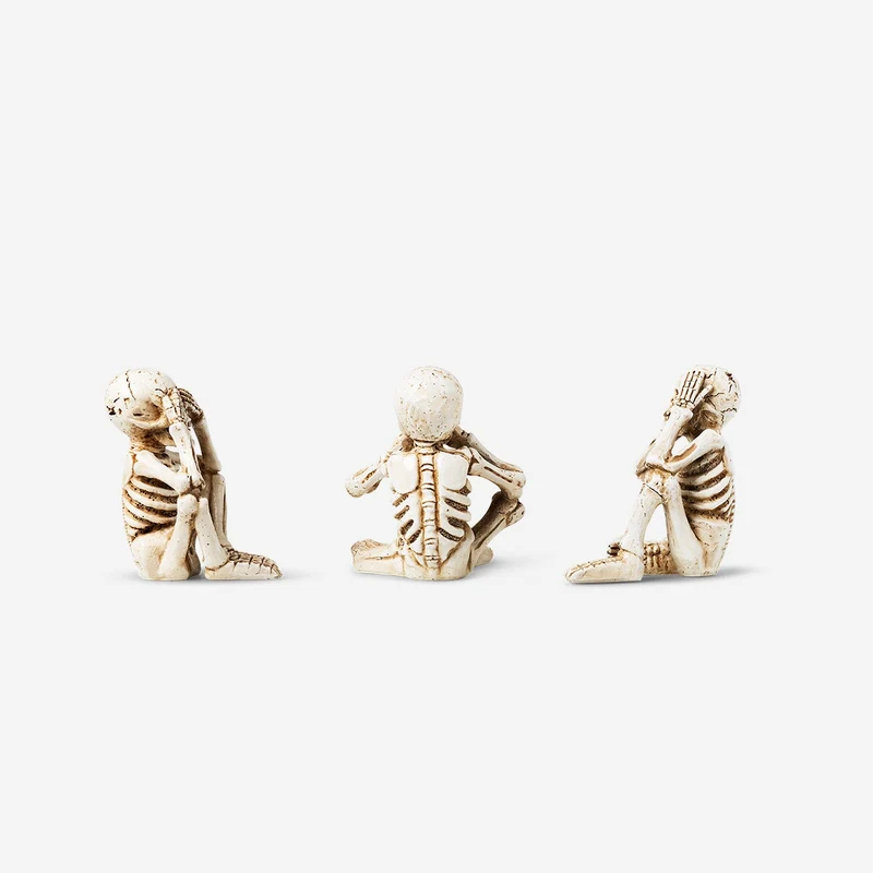 Decorative skeleton monkeys - 3 pcs