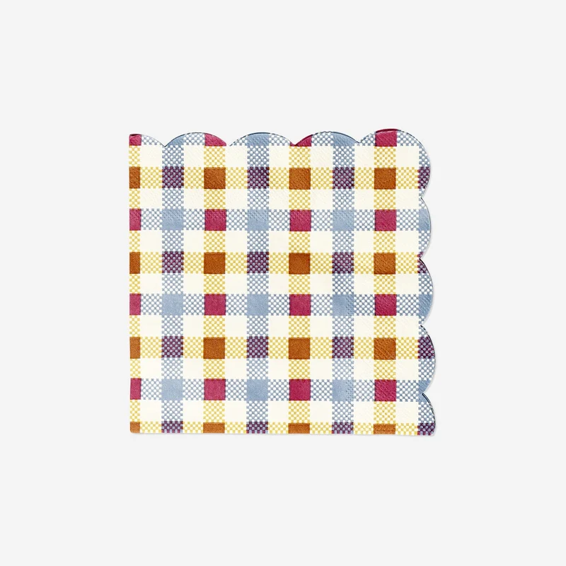 Checkered napkins - 16 pcs