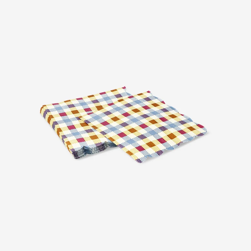Checkered napkins - 16 pcs