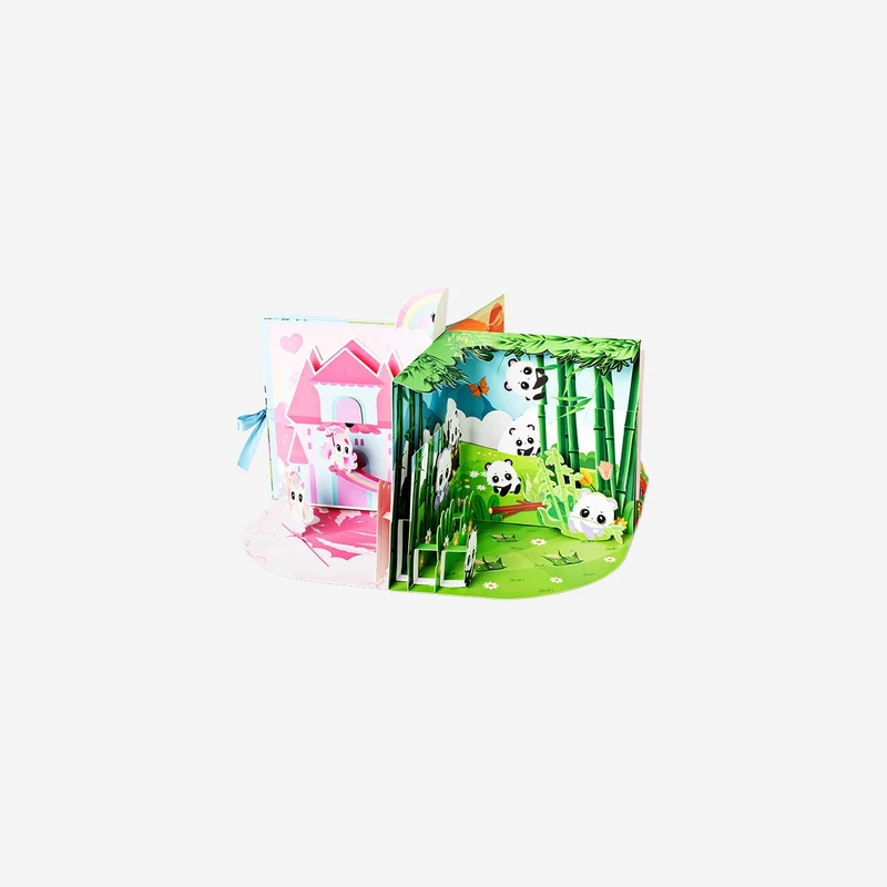 Play pop up book with landscapes