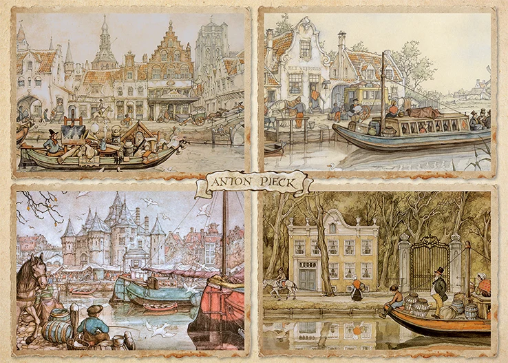 Premium Collection - Anton Pieck, Canal Boats (1000 pieces)
