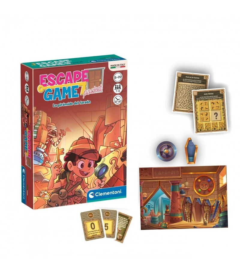 ESCAPE GAME La Pirámide del Faraón - Juego de mesa - Clementoni - 1-6 jugadores - 8+ años - 30-60 min