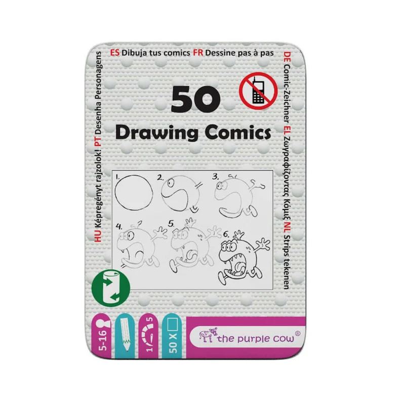 50 Comics Paso a Paso - Juego de mesa - The Purple Cow - 1 jugador - 5+ años - 10 min