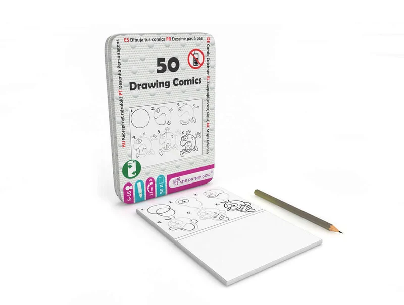 50 Comics Paso a Paso - Juego de mesa - The Purple Cow - 1 jugador - 5+ años - 10 min