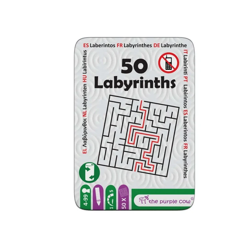 50 Laberintos - Juego de mesa - The Purple Cow - 1 jugador - 5+ años - 10 min