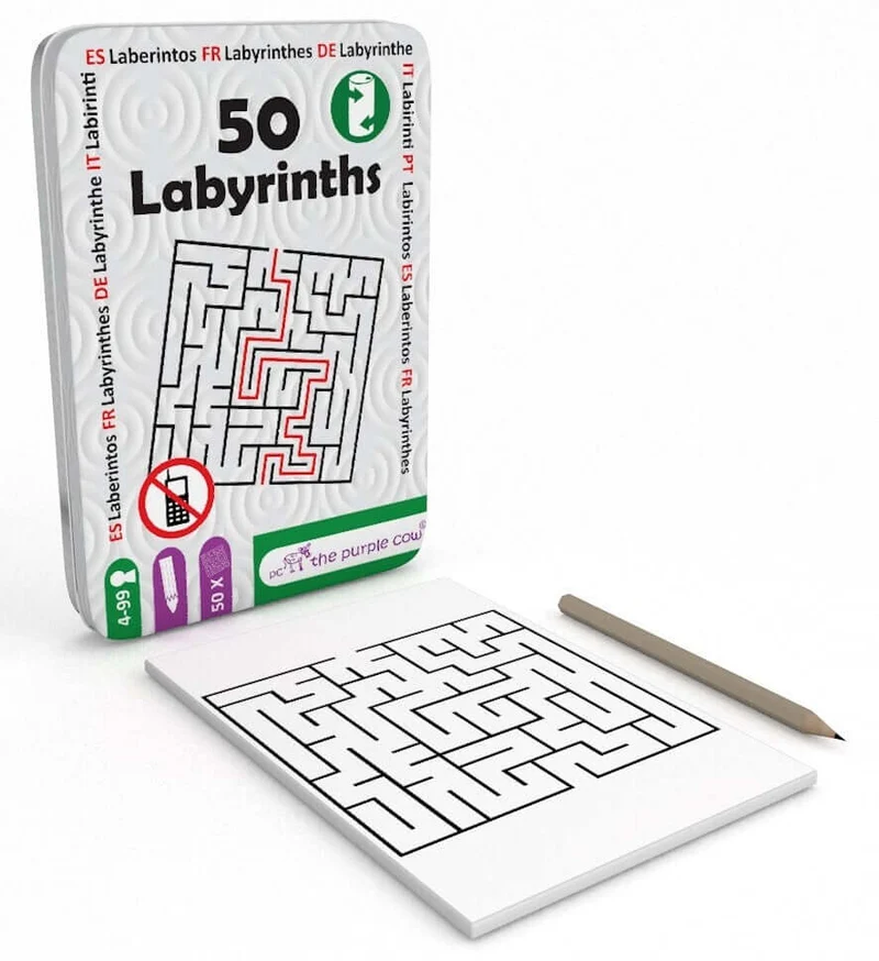 50 Laberintos - Juego de mesa - The Purple Cow - 1 jugador - 5+ años - 10 min