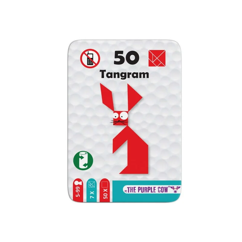 50 Tangram - Juego de mesa - The Purple Cow - 1 jugador - 5+ años - 10 min