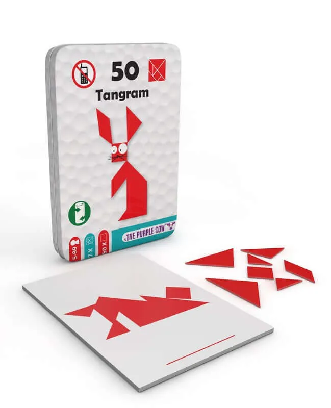 50 Tangram - Juego de mesa - The Purple Cow - 1 jugador - 5+ años - 10 min